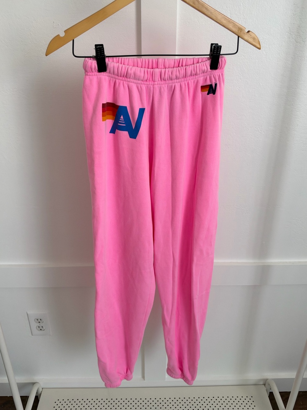 Aviator Nation Logo Pink Sweatpants